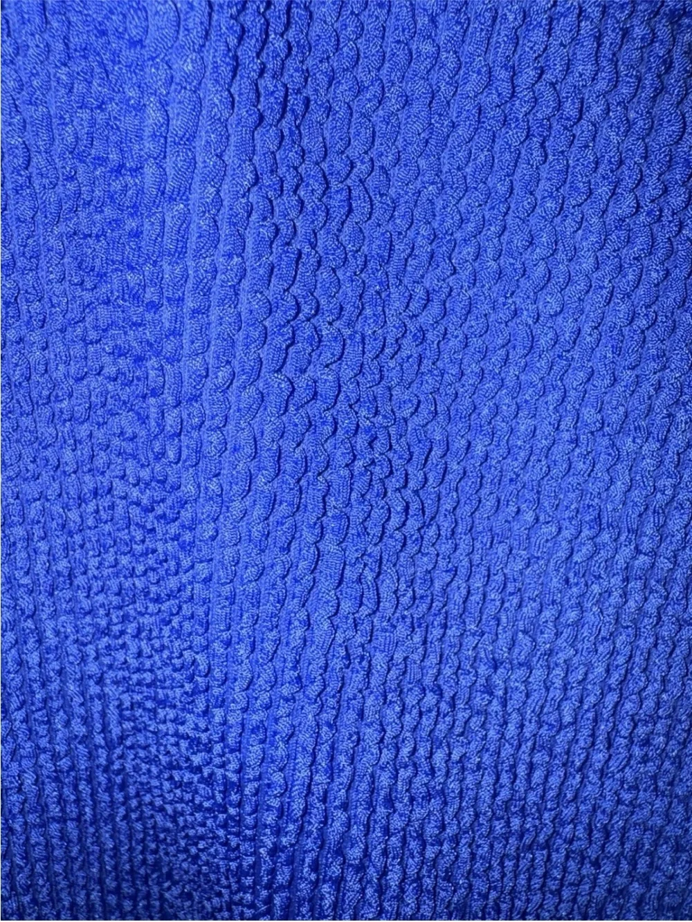 Shade & Shore Blue Textured Scoop One-Piece Swimsuit